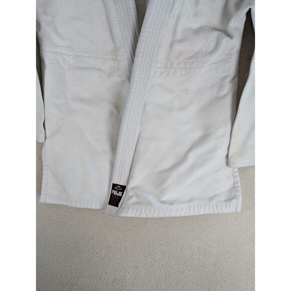 Fuji Kimono Victory GI Jacket Top sz A1 Martial Arts White Cotton READ/STAINS - Picture 8 of 16